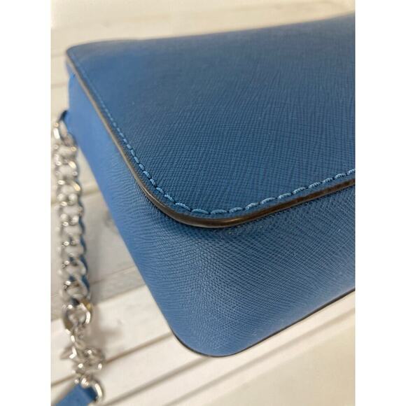 MICHAEL KORS, SMALL BLUE SAFFIANO LEATHER CROSSBODY BAG - Picture 11 of 16